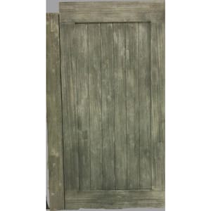 42 in. x 84 in. Shaker Grey Stained Solid Eucalyptus Barn Door Slab Kit