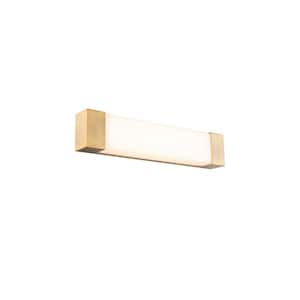 Darcy 24 in. Aged Brass LED Vanity Light Bar and Wall Sconce, 3000K