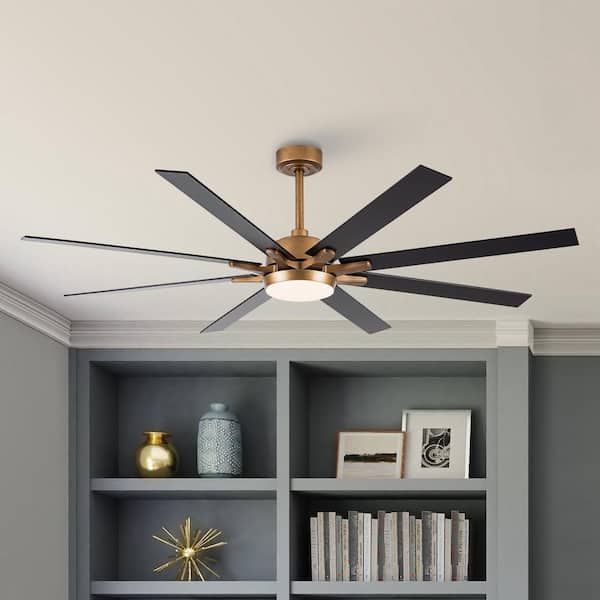 matrix decor 65 in. LED Indoor Gold DC Motor Ceiling Fan