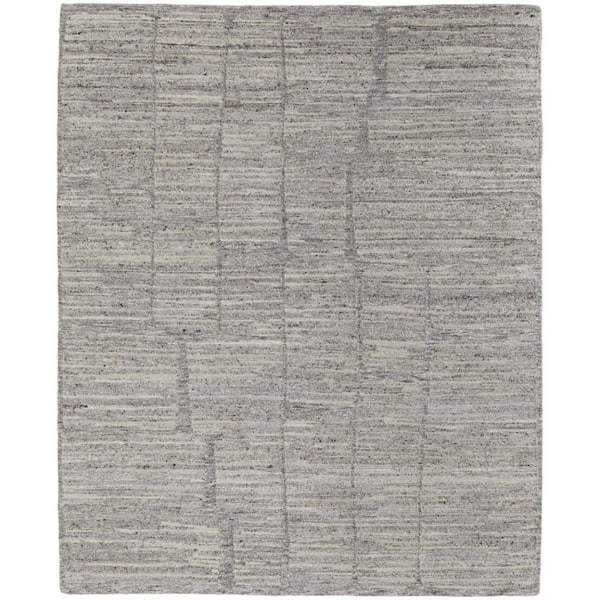 8 ft. x 12 ft. Taupe, Gray Abstract Area Rug