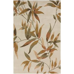 Ascot 4 Bombay Floral Ivory 3 ft. 6 in. x 5 ft. 6 in. Area Rug
