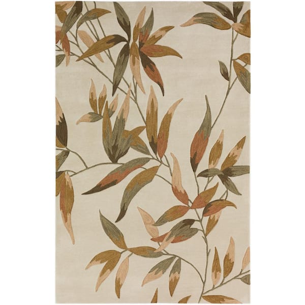 Addison Rugs Ascot 4 Bombay Floral Ivory 3 ft. 6 in. x 5 ft. 6 in. Area Rug