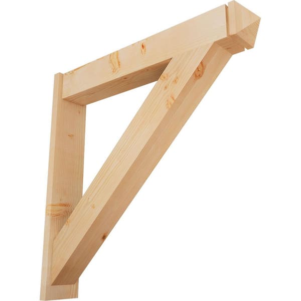 Ekena Millwork 8 in. x 44 in. x 44 in. Douglas Fir Traditional Arts and Crafts Smooth Outlooker