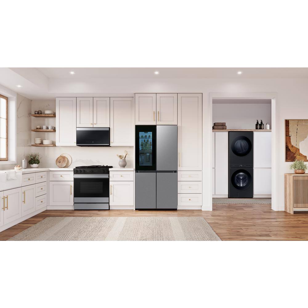 Brushed Black 4.6 cu. ft. Electric Washer and 7.6 cu. ft. Dryer Set