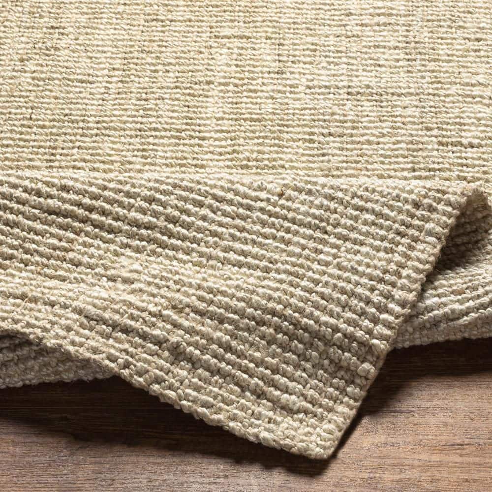 Ivory Flat Woven Handmade Jute Area Rug, 2' x 3'
