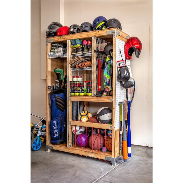 Gear drying/organizing rack I made for my son's equipment. : r