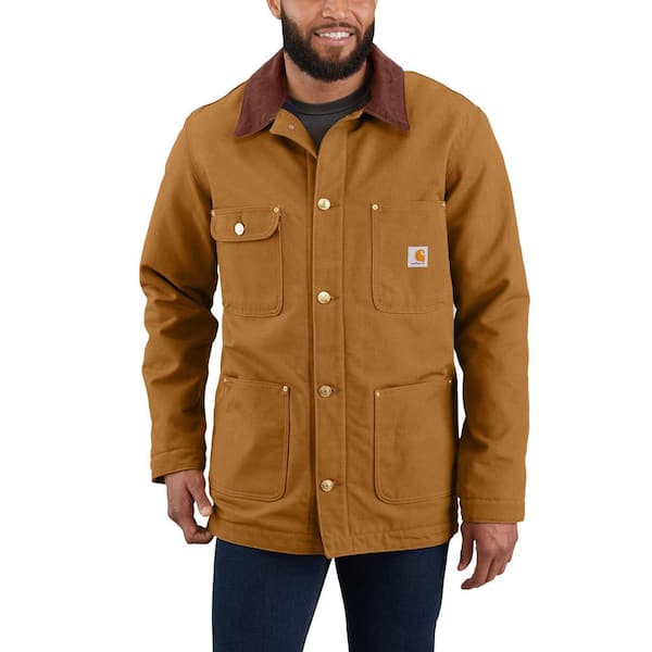 Carhartt Men's X-Large Brown Cotton Firm Duck Chore Coat