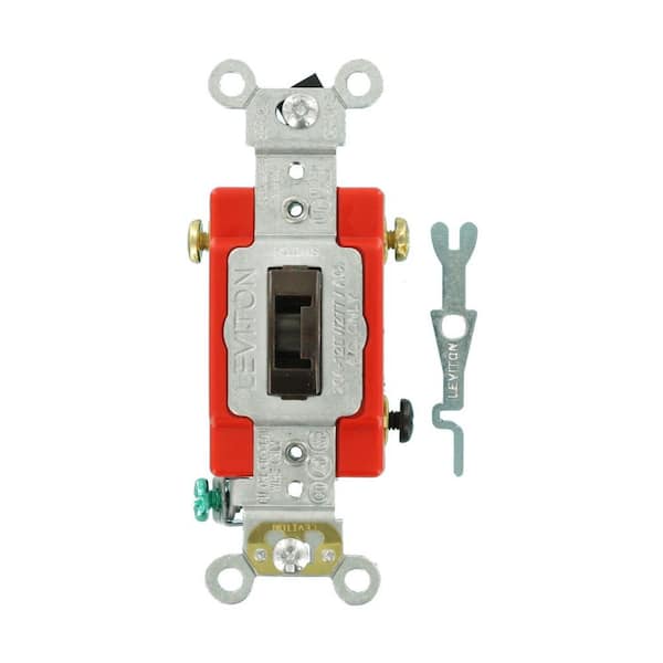 20 Amp Industrial Grade Heavy Duty 3-Way Locking Switch, Brown 1223-2L