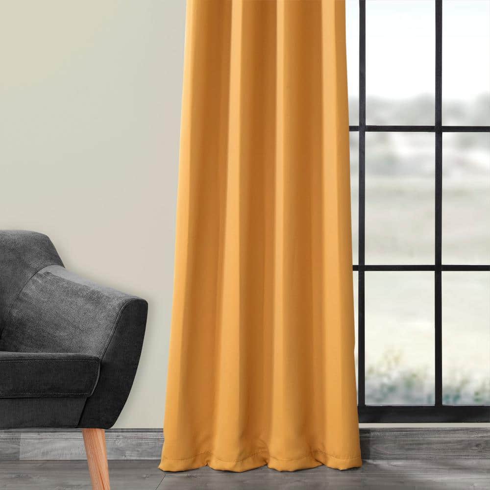Marigold Velvet Blackout Grommet Window Panel, 50W x 84L