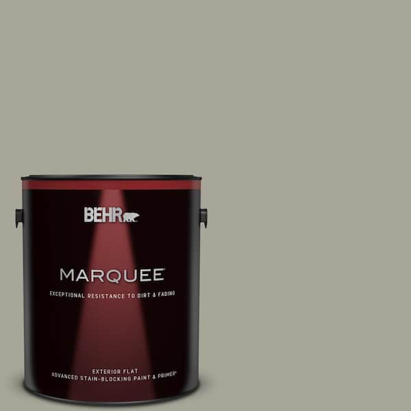 BEHR MARQUEE 1 gal. #N370-4A Historical Gray Flat Exterior Paint & Primer