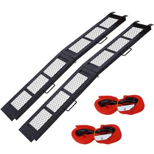 80 in. Steel Loading Ramp 800 lbs. Capacity Portable Motorcycle Ramp Folding ATV Ramp for Pick up Truck Black Pack of 2