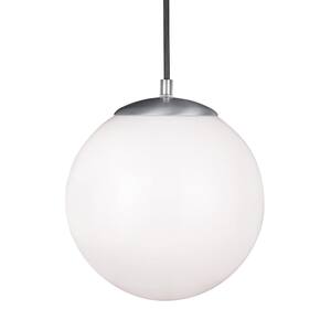 Hanging Globe 1-Light Satin Aluminum Pendant