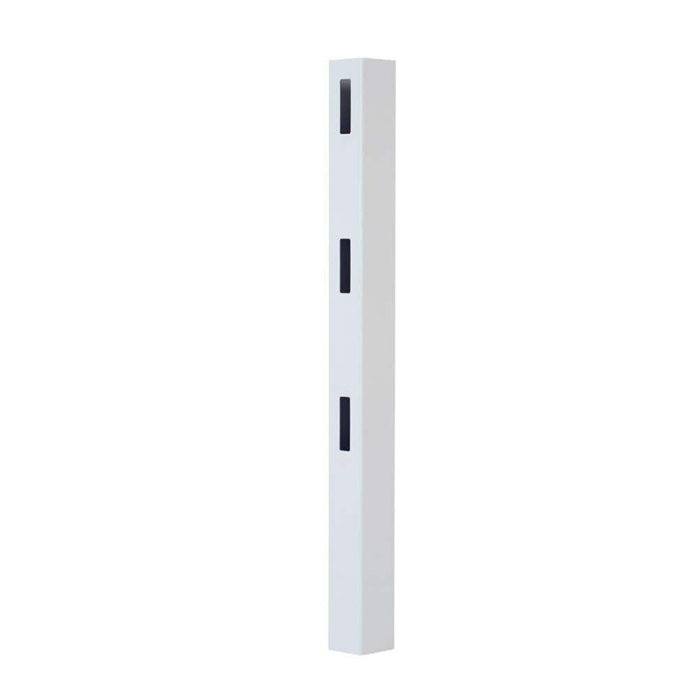 UPC 090489016890 product image for 5 in. x 5 in. x 7 ft. Vinyl White Ranch 3-Rail End Post | upcitemdb.com