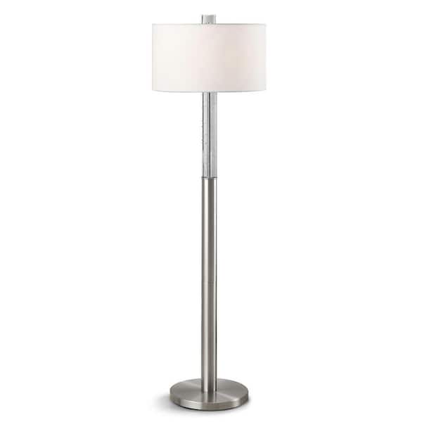 Plaatsen regeling Mathis HomeGlam Fusion 62 in. H Brushed Nickel Finish Bubble Crystal Floor Lamp  HL6019F-BN - The Home Depot