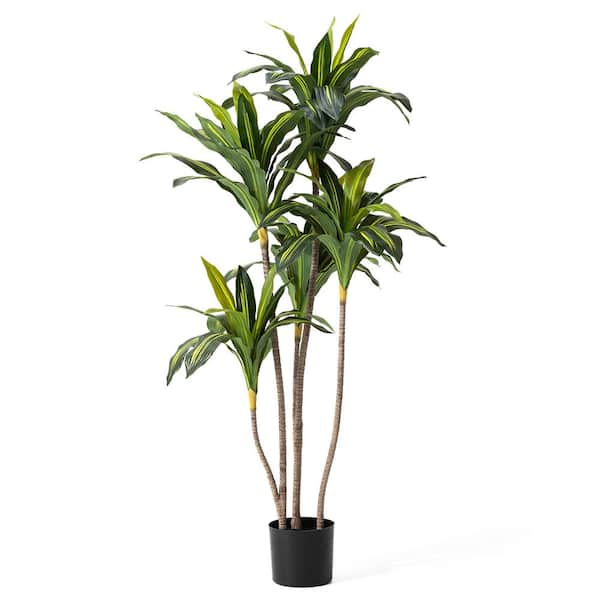 4.5 ft. Faux Dracaena Fragrans Plants in Pot