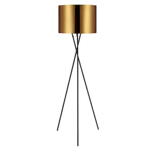 Cara 62.2" Tripod Floor Lamp With Gold Shade
