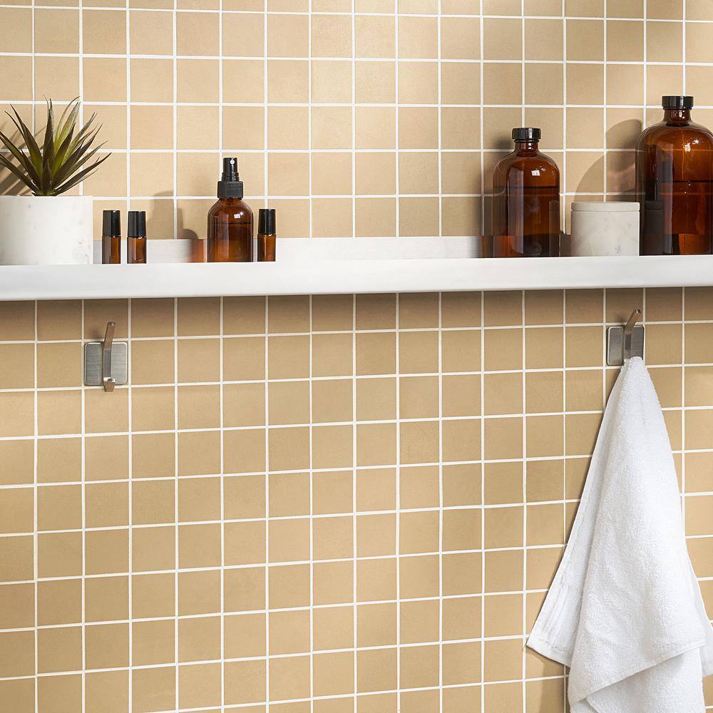 Catlinite 12" x 12" Matte Yellow Porcelain Mosaic Tile