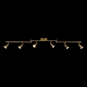 4 ft. 6-Light Payton Painted Brass Flexible Track Lighting Kit