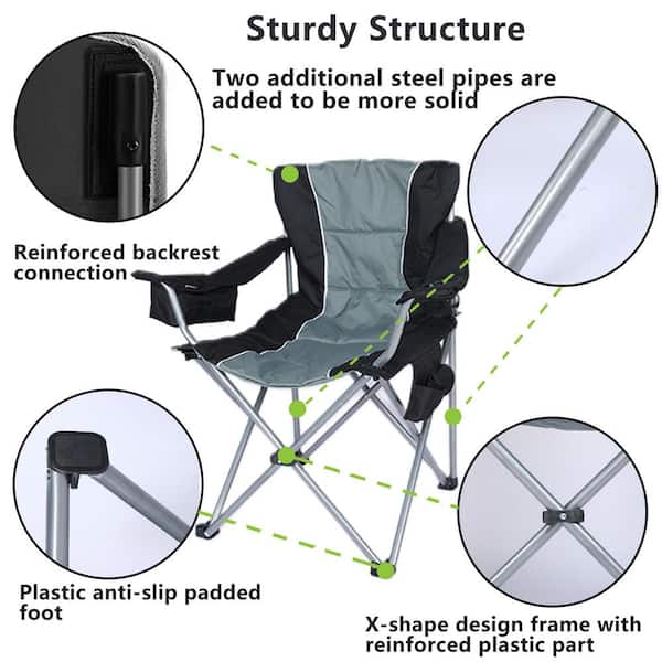 小物 FCRB FOLDING CHAIR Cesicia Oversized Camping Folding Chair with Cup Holder