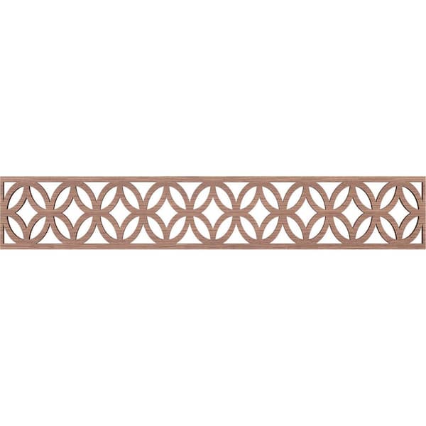 Ekena Millwork Crosby Fretwork 0.375 in. D x 46.625 in. W x 8 in. L Walnut Wood Panel Moulding