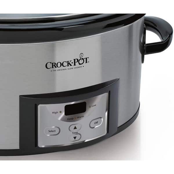 Crock-Pot SCCPVL610-S-A 6-Quart Cook & Carry Programmable Slow Cooker with Digital Timer Stainless Steel 