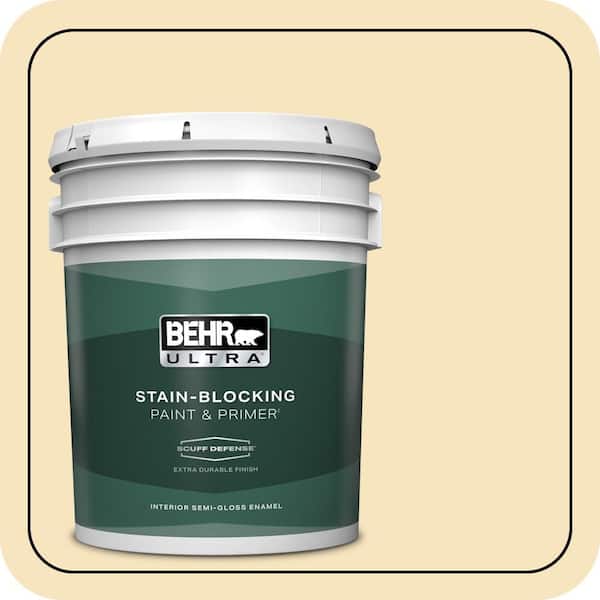 BEHR ULTRA 5 gal. #ECC-22-1 Summer Solstice Extra Durable Semi-Gloss Enamel Interior Paint & Primer