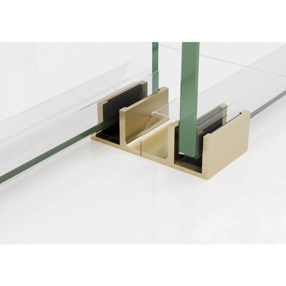Polaris 60" x 78" Frameless Brushed Bronze Sliding Shower Door