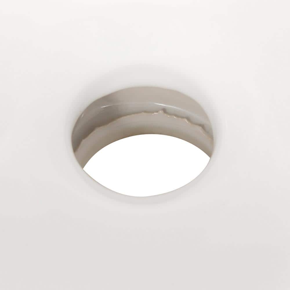 Lily White Oval Vitreous China Drop-In Bathroom Sink