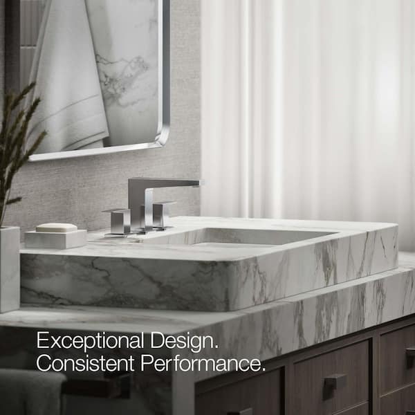 Honesty 8 In. Widespread Double Handle Bathroom Faucet In Polished Chrome 1.2 Gpm