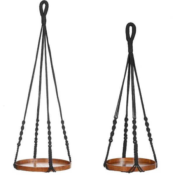 2 Pack Wood Wall Hanging Planter Shelf