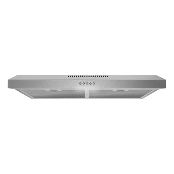 30 in. 80 CFM Almone Ducted Under Cabinet Range Hood in Stainless Steel, Mesh Filters, Push Button Control, LED Light