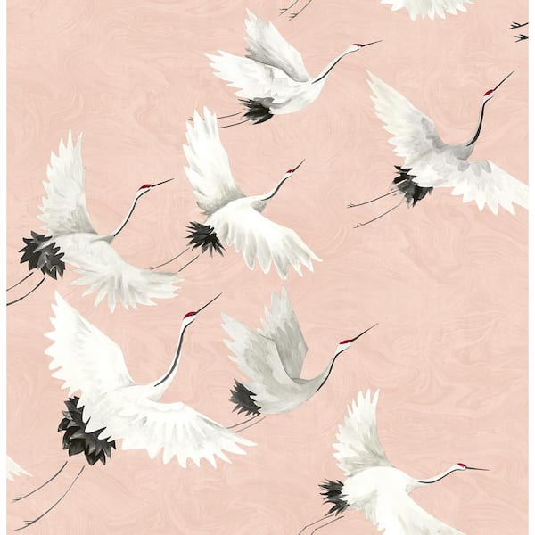 NuWallpaper Pink Halcyon Peel and Stick Wallpaper