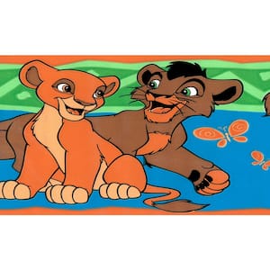 Falkirk Brin Simba Pride Brown, Green, Blue Wallpaper Border