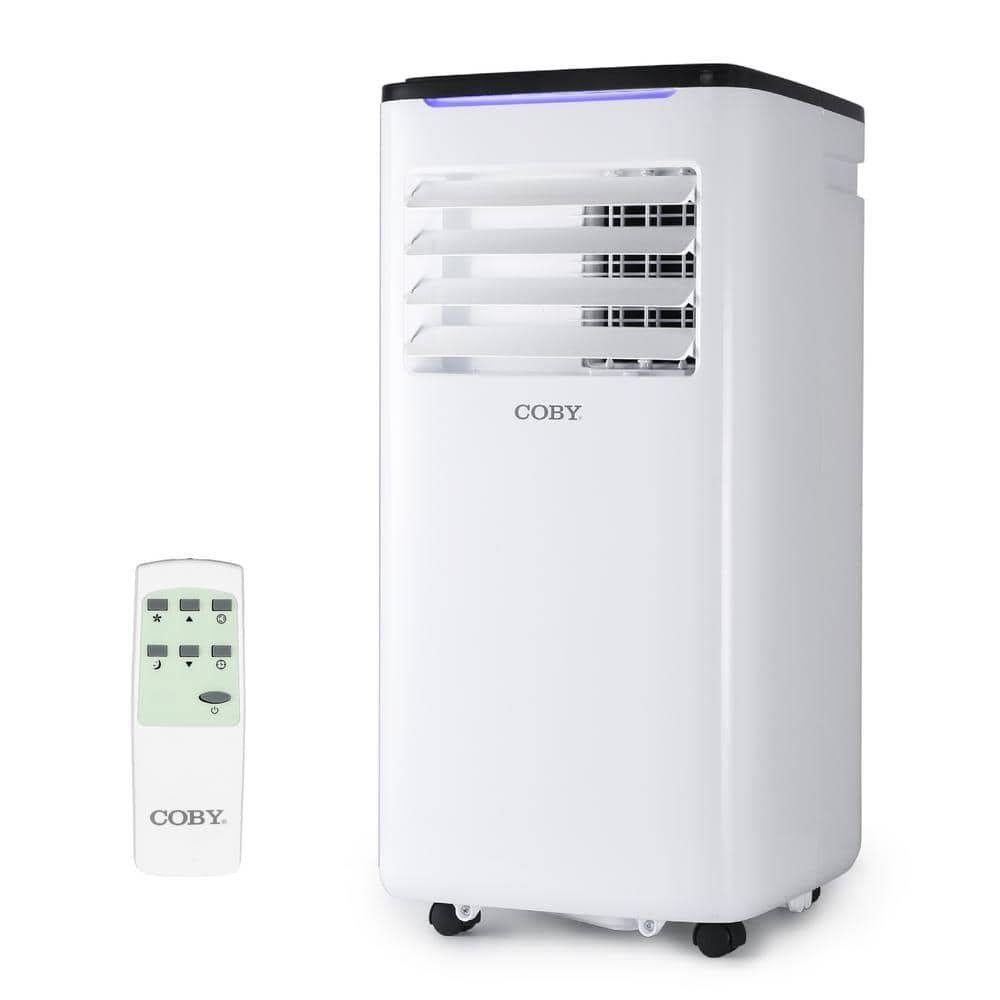 Coby CBPAC 6500(DOE) BTU Portable Air Conditioner Cools 400 Sq. Ft. without Heater with Dehumidifier with Remote in White