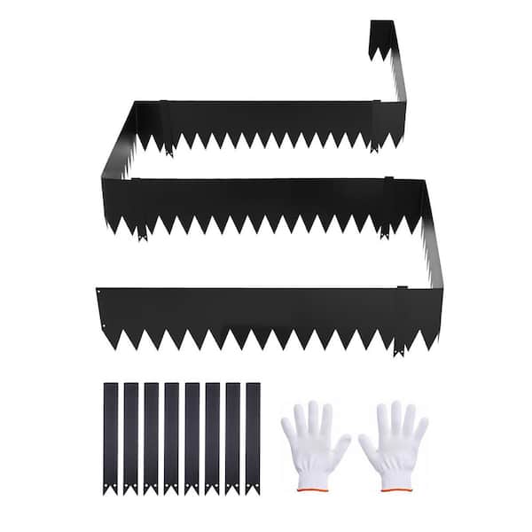 Galvanized Steel Landscape Edging, 6-Pack 40 x 10 In. Metal Edging for Landscaping with 8 Mounting Clips, Heavy Duty