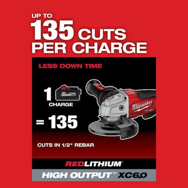 Milwaukee M18 FUEL 18V Lithium-Ion Brushless Cordless 4-1/2 in./6 in.  Grinder with Paddle Switch Kit and Two 6.0 Ah Battery 2980-22 - The Home  Depot