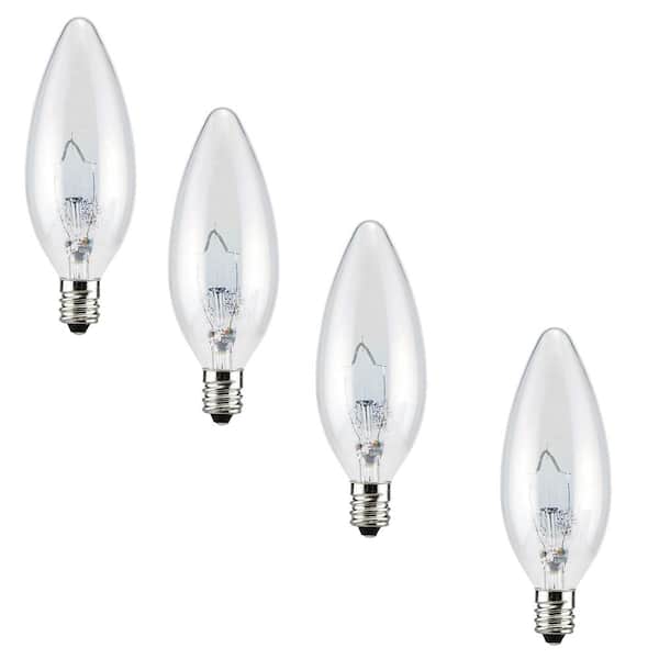 Sylvania 25-Watt Double Life B10 Incandescent Light Bulb (4-Pack)