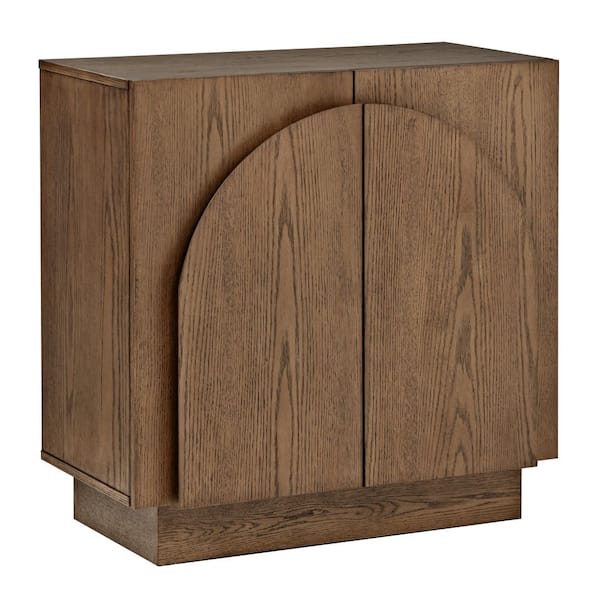 Arcus Brown 31 in. H Accent Cabinet + Office Storage Cabinet with 1 Shelf + Stackable Sideboard