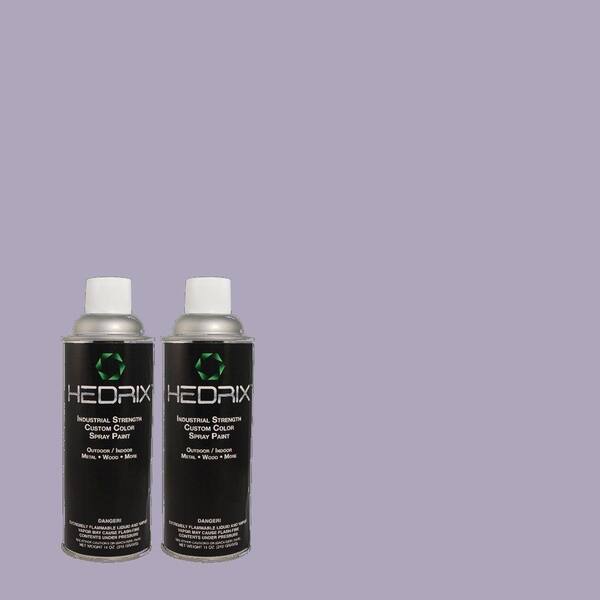 Hedrix 11 oz. Match of 630D-4 Ruffled Iris Gloss Custom Spray Paint (2-Pack)