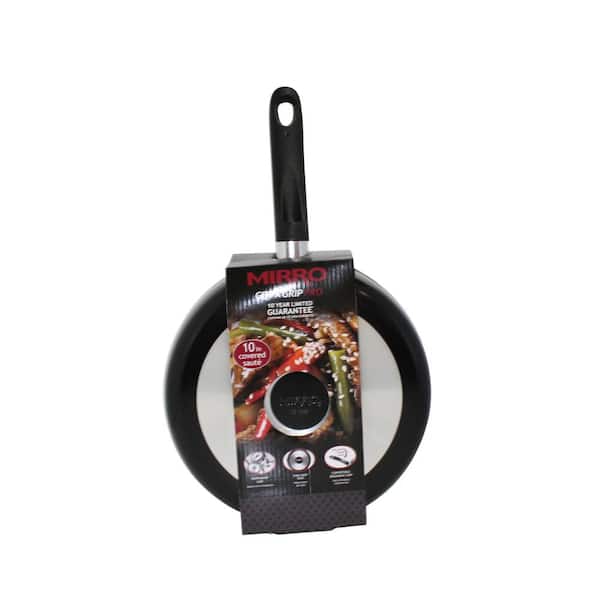 Best Buy: T-Fal Mirro Get-A-Grip Nonstick 10-Piece Cookware Set Black  A797SA74