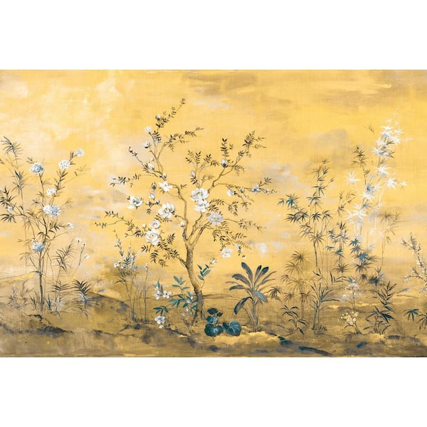 Komar 98 in. x 145 in. Yellow Chinoiserie Wall Mural