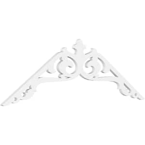 1 in. x 60 in. x 20 in. (8/12) Pitch Amber Gable Pediment Architectural Grade PVC Moulding