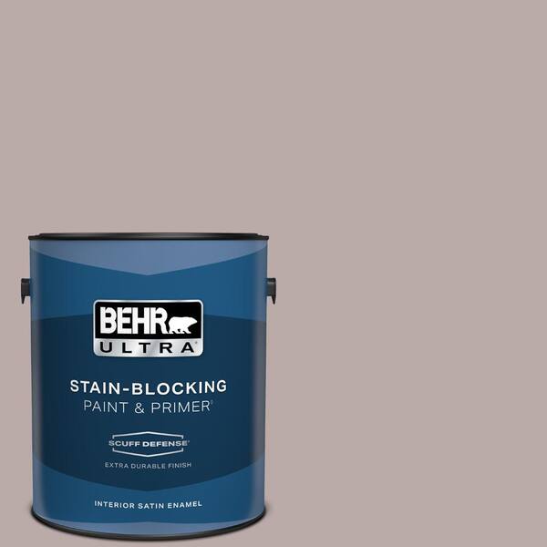 BEHR ULTRA 1 gal. #730B-4 Winter Cocoa Extra Durable Satin Enamel Interior Paint & Primer