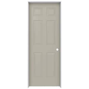 28 in. x 80 in. Colonist Desert Sand Left-Hand Smooth Solid Core Molded Composite MDF Single Prehung Interior Door