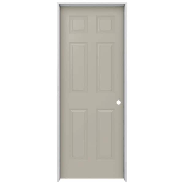 JELD-WEN 28 in. x 80 in. Colonist Desert Sand Painted Left-Hand Smooth Molded Composite Single Prehung Interior Door