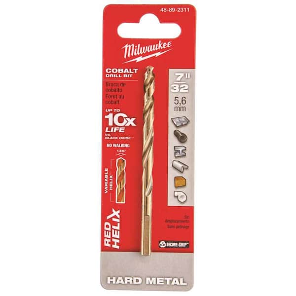 Unbranded 7/32 in. Cobalt Red Helix Drill Bit
