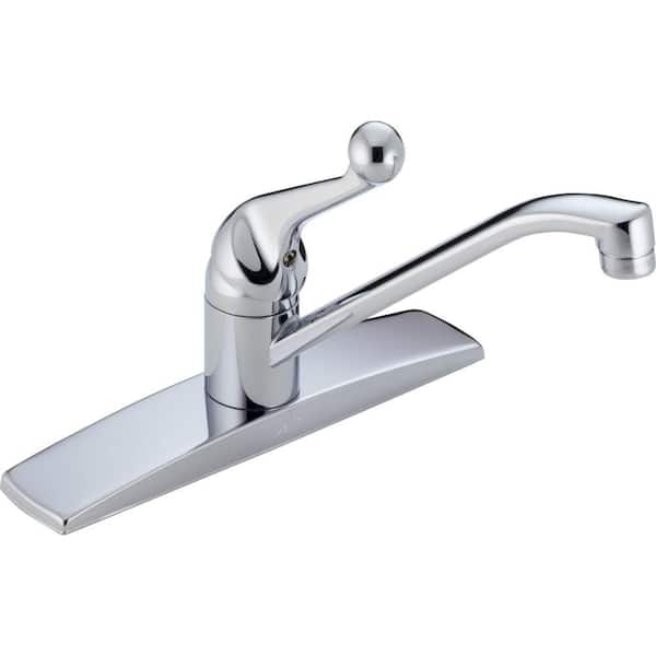 Delta Classic Single-Handle Standard Kitchen Faucet in Chrome with Fittings