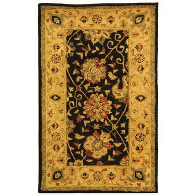 SAFAVIEH Antiquity Black 8 Ft. X 10 Ft. Border Speckled Area Rug AT21B ...