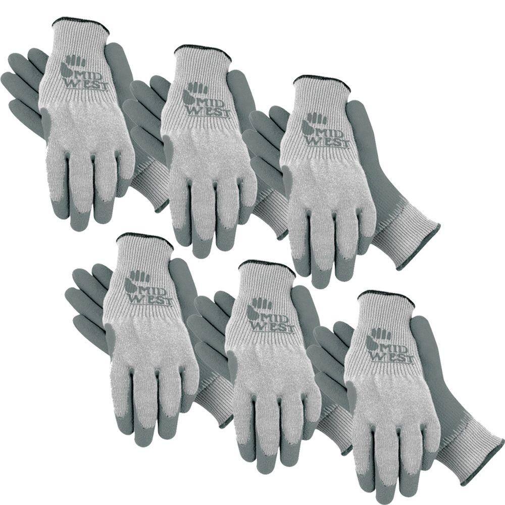 Midwest Quality Gloves Men's Large Heavy Latex Dipped Acrylic Gloves 6