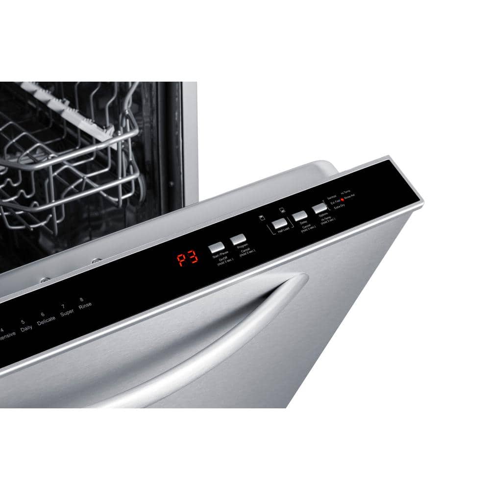 Summit 24" Stainless Steel Built-In Dishwasher with Top Control Panel